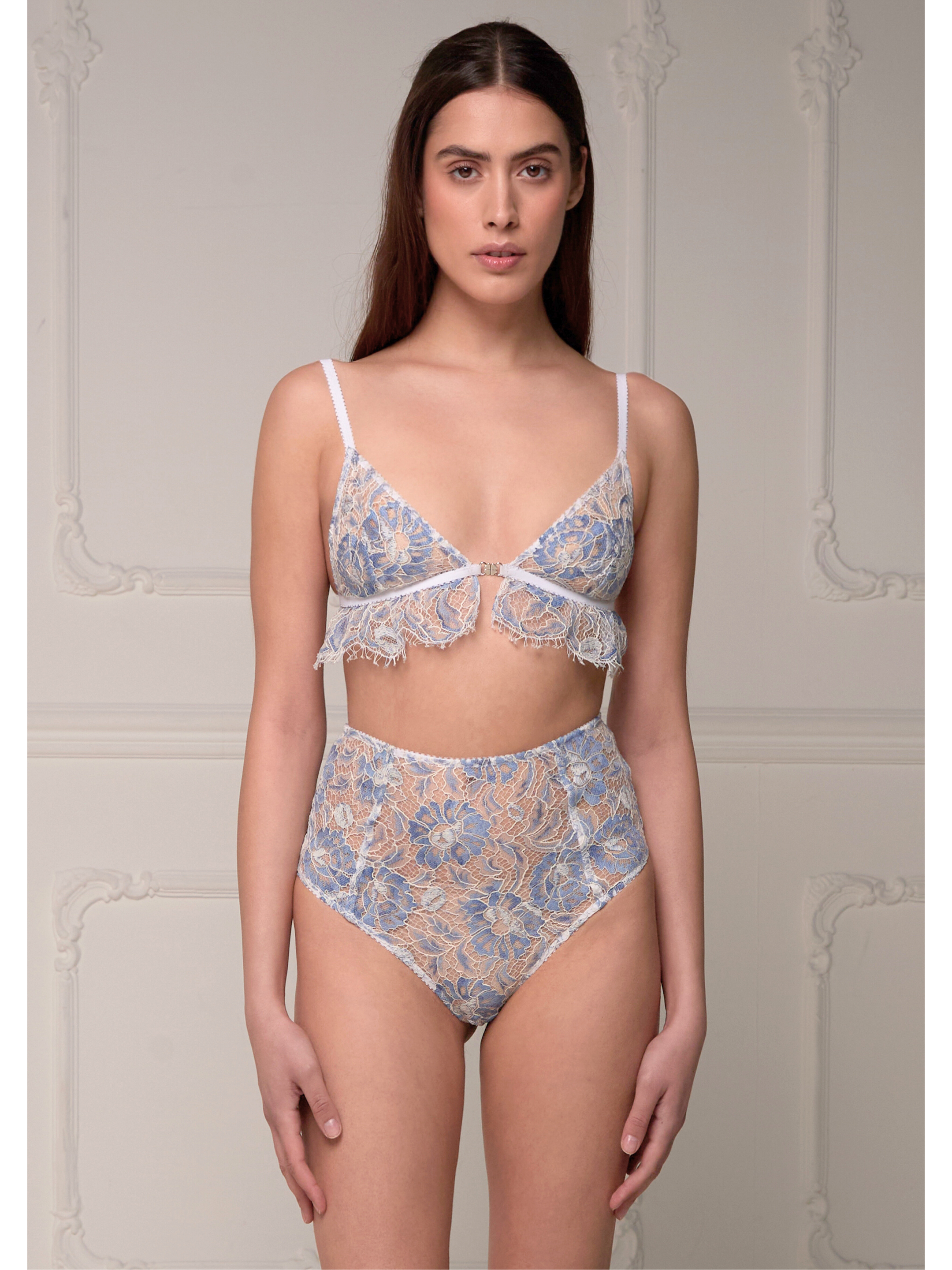 Lucia Triangle Bra with Lace Scallop